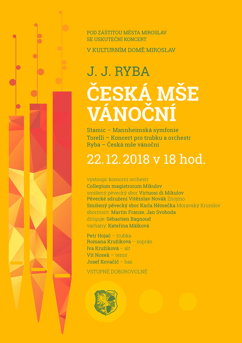 Concert: Czech Christmas Mass – Ryba / trumpet concerto – Torelli / symphony B flat M – Stamitz